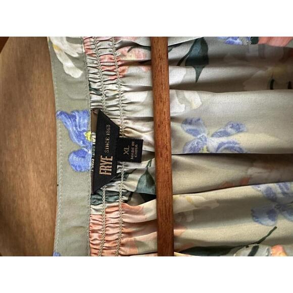 NWT Frye Last Dance Floral Teal Combo Blouse Women’s size XL​ - Picture 5 of 10